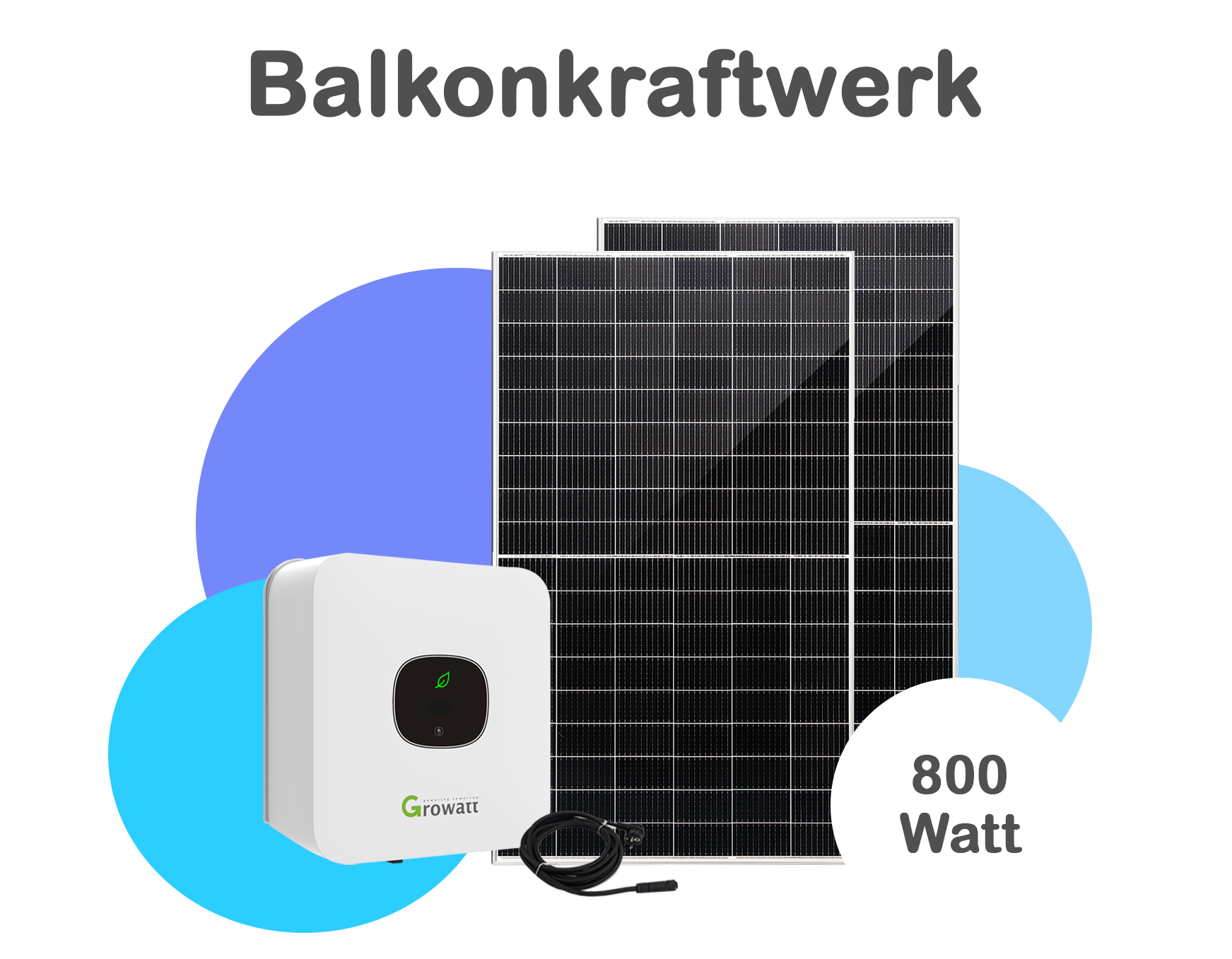 Balkonkraftwerk 800 Watt Effiziente Solarenergie für Zuhause